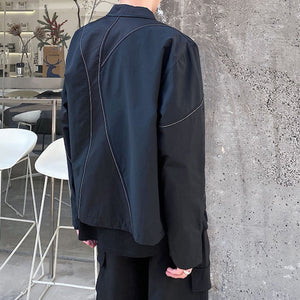 Irregular Stitching Casual Lapel Jacket