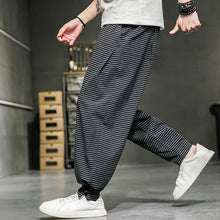 Load image into Gallery viewer, Cotton Linen Plaid Loose Casual Pants
