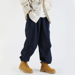 Japanese Loose Wide Leg Cargo Jeans