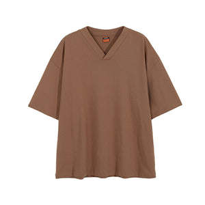 Loose V-Neck Short Sleeve T-Shirt