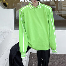 Load image into Gallery viewer, Paneled Webbing Lapel Long-Sleeve Sweatshirt
