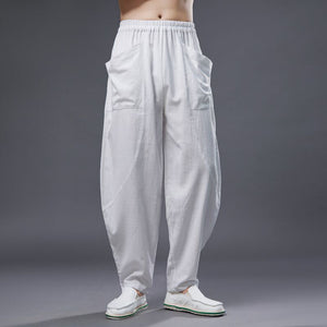 Simple Cotton Linen Harem Pants