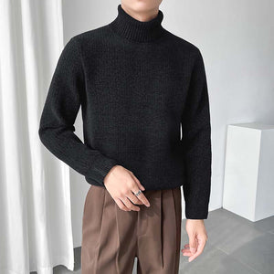 Turnable Turtleneck Slim Fit Knit Sweater