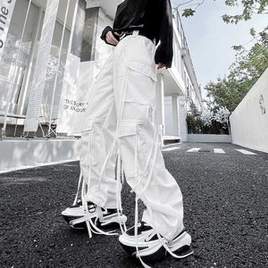 Hip Hop Street Streamers Casual Cargo Pants