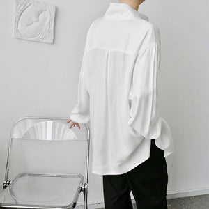 Japanese Minimalist Half Turtleneck Shirt