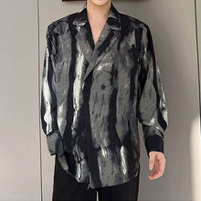 Load image into Gallery viewer, Ink Tie-Dye Suit Collar Shirt
