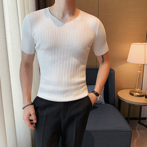 Slim Fit V-Neck Short Sleeve T-Shirt