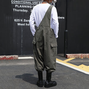 Black Loose Overalls