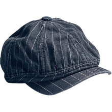 Load image into Gallery viewer, Retro Denim Striped Octagonal Hat
