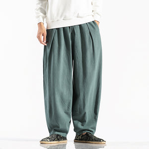 Retro Loose Solid Harem Pants