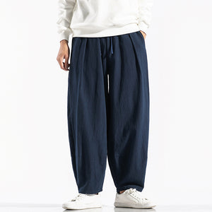 Retro Loose Solid Harem Pants