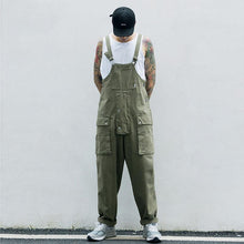 Load image into Gallery viewer, Japanese Washed-Denim Bib Overalls
