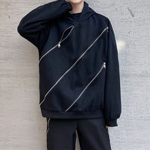 Load image into Gallery viewer, Multi-Zip Cutout Hooded Sweatshirt
