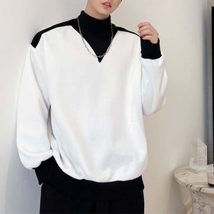 Fake Two Piece Stitching Half Turtleneck Sweater