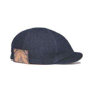 Retro Newsboy Hat Denim Hexagon Hat