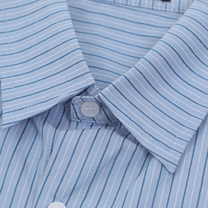 Japanese Retro Pocket Striped Shirt