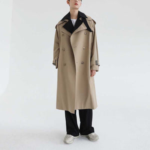 Fake Two-piece Mid-length Trench Coat