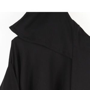 Dark Removable Cap Loose Cloak