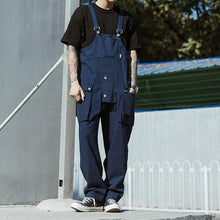 Load image into Gallery viewer, Japanese Washed-Denim Bib Overalls
