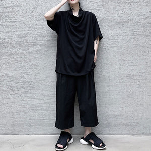 Summer Pile Collar Pullover T-shirt