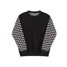 Load image into Gallery viewer, Jacquard Contrast Crew Neck Long Sleeves Sweatshirt
