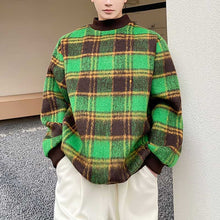 Load image into Gallery viewer, Green Plaid Pullover Sweatshirt
