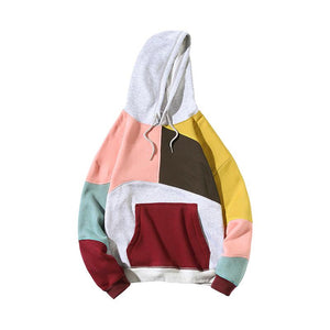 Contrast Patchwork Hoodie