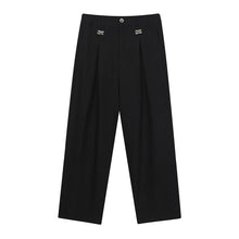 Load image into Gallery viewer, Metal Buckle Trim Casual Trousers
