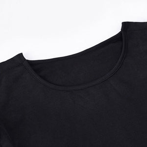 Crew Neck Solid Pullover T-Shirt