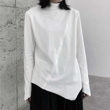 Load image into Gallery viewer, Pile Neck Irregular Hem Tops
