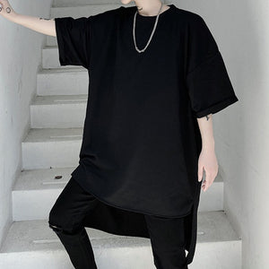 Irregular Mid-length Front Short Back Long T-shirt