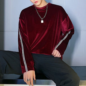 Velvet Drape Long-sleeved T-shirt