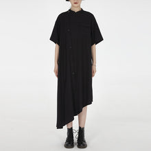 Load image into Gallery viewer, Diagonal Hem Short Sleeve Dress
