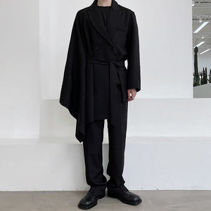 Irregular Cloak Cape Suit Coat