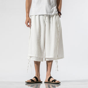 Summer Loose Wide Leg Cropped Pants