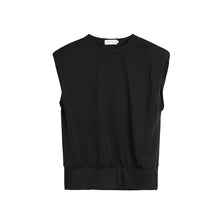 Load image into Gallery viewer, Rolled Shoulder Pads Sleeveless Tank Top
