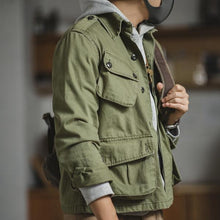 Load image into Gallery viewer, Retro Military Style Army Green Jacket
