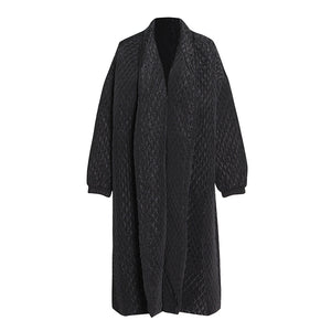 Black Warm Loose Long Coat