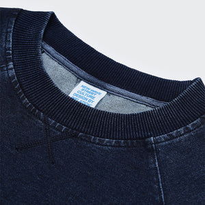 Indigo Patch Denim Sweatshirt