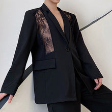 Load image into Gallery viewer, Hollow Lace Panel Prom Blazer
