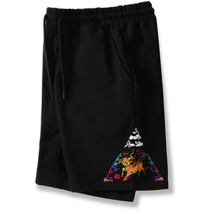 Kirin Embroidered Five Points Casual Shorts