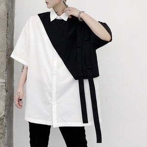 Black And White Panel Shirt