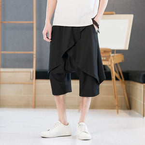 Loose Casual Fake Two Piece Baggy Pants