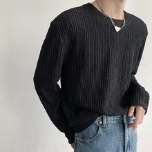 Load image into Gallery viewer, Textured Shoulder Pad Long Sleeve T-Shirt
