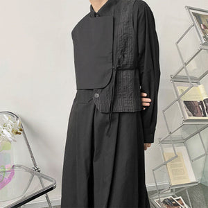 Layered Long Fake Two Piece Shirts