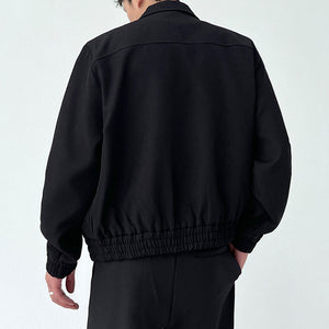 Black Multi-zip Lapel Jacket