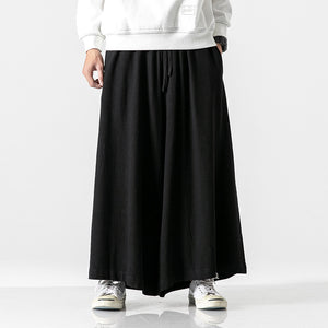 Cotton Linen Loose Wide-leg Pants