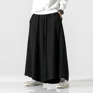 Cotton Linen Loose Wide-leg Pants