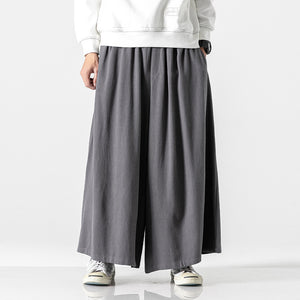 Cotton Linen Loose Wide-leg Pants