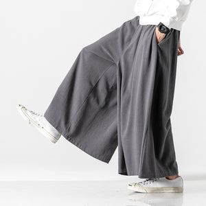 Cotton Linen Loose Wide-leg Pants